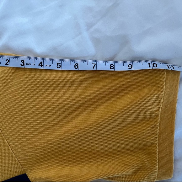 Vintage Polo Jeans Co by Ralph Lauren gold and navy men’s polo shirt SZ medium - Picture 9 of 12